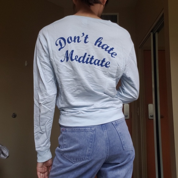 H&M Pale Blue Cotton Sweatshirt | Small - Picture 4 of 4